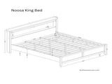 Noosa King Bed Frame with Shelf V1150-BED24001KING