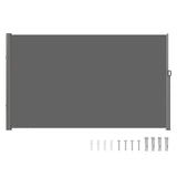 Retractable Side Awning, 160X300m Aluminum Outdoor Privacy Screen, 280g Polyester Water-proof V952-ZYPF160X300CMGY01V0