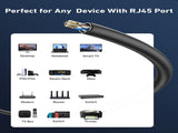 BENFEI 000704BK-305MS Pure Copper Cat 6 Cable 305M-Waterproof Black PEPVC Double-Layer V28-ELEBEN000704BK305MS