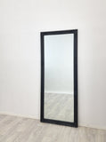 French Provincial Ornate Mirror - Black - Medium 70cm x 170cm V292-MIRR-FRN008