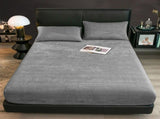 Flannel Sheets Queen 3-Piece Plush Fleece Sheet Bed Sets with 15" Deep Pocket Fitted Sheet and V1369-AZ3-W-15399