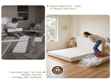 Artiss Double Bed Frame Boucle Fabric Vacuum Compressed Beds Removable Washable Cover BFRAME-FOAM-SOLIS-D-WH