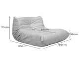 Levede Floor Chair Caterpillar Sofa Grey REP1001-GY