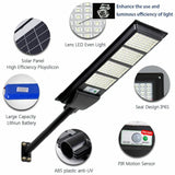 Solar Street LED Light with Radar Sensor, Black, 480W, Remote Control, Outdoor Flood Wall Lamp V178-59195