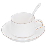 4 Set Coffee Cup Set Coffee Mug with Saucer Spoon Tea Mug Drinkware Gift for Home Kitchen V1294-YM0901-3118210136911