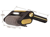 Cordless Electric Grill Cleaning Brush with Rotating Stainless Steel Roller Head, LED Light, 4000mAh V1341-ZY-KHPAF5E2-BLACK