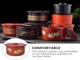 1Set Japanese Style Red Miso Soup Tureen Drop Resistant Kitchen Supplies V1370-AZ4-09691