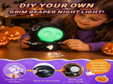 3 Pack Halloween Decorations, Grim Reaper Night Light, Friction Powered Pull Back Party Decor, V1107-124-29610-TRI-94MM