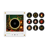 Christmas Fridge Decor Magnetic Vinyl Record Music Box with 9 NFC Music Refrigerator Magnets, LED V1192-AZ-W-34213