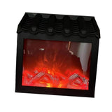 Fireplace Lights Small Fake Fireplace No Heater Function Portable Fireplace Fire Triangular roof V1366-AZ2-W-27425