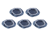 Ortofally 5 PCS Car Polishing Waxing Coral Fleece Bonnets Pads - 9-10 inch Grey V1189-LWWAL-20260327-03356