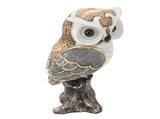 Owl Figurine Statue Resin Owl Sculpture Standing On Stump for Home Porch Patio Lawn Yard Decoration V1294-YM0901-3115240062912