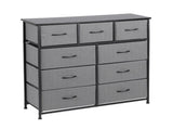 Artiss Chest of 9 Drawers Storage Dresser Tallboy Dark Grey DIY-CDR-9D-DA-GY
