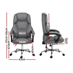 Artiss Executive Office Chair Recliner Grey OCHAIR-G-1051-GY