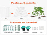 Cucumber Trellis for Climbing Plants, 35" x 55" Foldable Cucumber Trellis Set with Plant Clips, V952-HGPJTXCZAXJ3JGFLUV0