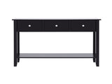 Artiss Console Table Hallway Sofa Entryway Entrance 3 Drawers 100CM Black FUR-U-HS-3D1S-BK