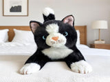 Realistic Cat Stuffed Animal - Soft Cute Kitten Plush Toy Home Decor Festival Gift-Black 17.7 inches V1366-AZ2-W-19231