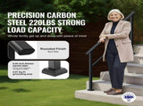 Handrails for Outdoor Steps, 4-5 Step Stair Hand Rail Kit, Transitional Carbon Steel Railings with V952-FGDHGZLSLZFSIFL6RV0