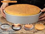 Round Cake Pan Set of 3 , Aluminum Baking Pans for Layer Cakes, V1258-DP02-WO-762