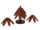 Wooden Trivets Heat Resistance Modern Walnut Wood Tree Shape Trivet Set for Hot Dishes V1294-YM0901-3117260002011