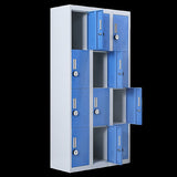 12-Door Locker for Office Gym Shed School Home Storage - 4-Digit Combination Lock V63-839001