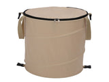 Camping Trash Can with Zippered Lid 24 Gallons Large Capacity Foldable Portable Garden Garbage V1294-YM0901-3111240240812