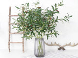 Olive Long Stem Olive Tree Branches Artificial Plants Olive Tree Branches for Small Vase Tabletop V1369-AZ3-W-21025