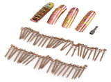 50 Sets Fence Wire Fasteners Carbon Steel Zinc Plated Rust Proof Wire Fencing Staples with Hex V1294-YM0710-3111230300911