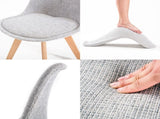 2X Retro Dining Cafe Chair Padded Seat GREY V274-FT-J900B-GY2