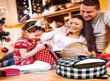 4 Pieces Christmas Wreath Storage Bag Round Buffalo Plaid Wreaths Storage Container Large Zippered V1366-AZ2-W-03418