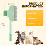 2-in-1 Pet Grooming Brh, Magic Pet Hair Remover Comb with Self-Cleaning Button for Dogs & Cats, V1258-DP02-F-412