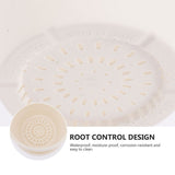 Set of 6 White Plastic Plant Pots for Indoor and Outdoor Gardening, Plant Containers for Flowers and V1370-AZ4-11800