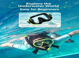 Outdoor Breathing Tube Glass Diving Set,blue V1363-OS-15-BLUE