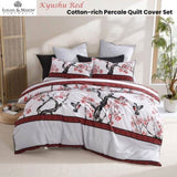 Logan and Mason Kyushu Red Cotton-rich Percale Print Quilt Cover Set King V442-LED-QUILTCS-KYUSHU-RED-KI