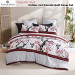 Logan and Mason Kyushu Red Cotton-rich Percale Print Quilt Cover Set Queen V442-LED-QUILTCS-KYUSHU-RED-QS