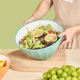 Mixing Bowls with Lids, Plastic Nesting Bowls Food Storage Bowls, Microwave Safe Mixing Bowl V1366-AZ2-W-04253