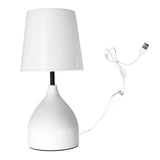 Bedside Table Lamp 5V Dimmer Touch Switch White Nightstand Lamp for Kids Room Living Room Bedroom V1294-YM0706-3119230098411