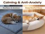 U-Shaped Calming Pillow for Small Pets Soft Plush Support Cushion for Anxiety Relief Deep V1341-ZY-5KGZEWM2-GREYWHITEMIXED