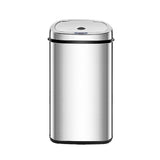 Devanti 50L Motion Sensor Bin Rubbish Automatic Silver SB-50L-S02-A