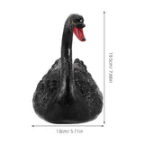 Realistic Floating Swan Sculpture Black Plastic Outdoor Garden Pond Decoration Statue V1369-AZ3-W-18706