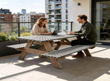 3 Pieces Patio Table & Bench Cover Set, Waterproof Polyester Furniture Protector, Resistant Full V1192-AZ-W-20054
