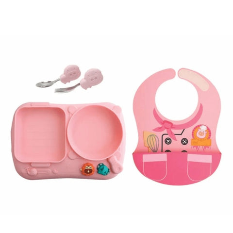 Marcus & Marcus - Creative Plate Toddler Mealtime Set Lola Yellow DTK11025