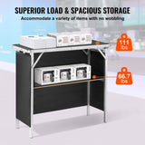 Folding Portable Bar Table, Tradeshow Podium Table for Indoor, Outdoor, Party, Picnic, Exhibition, V952-LSZST20ZDSZJN1VEHV0