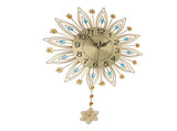16.93in Large Wall Clock for Living Room Elegant Modern Silent Wall Clock with Pendulum Decor V1294-YM0901-3115250011311