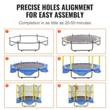 5FT Trampoline for Kids, 60" Indoor Outdoor Trampoline with Safety Enclosure Net, Basketball Hoop V952-DWYXBC5YCDWYPRW3SV0