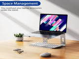 Ergonomic Aluminum Laptop Stand Removable & Height Adjustable Suitable for 10-14 inch Notebooks V1189-HB003WSRI00008