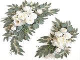 Faux Arch Flower Swag Set of 2 for Wedding Welcome Floral Swag Wedding Reception Ceremony V1258-DP02-WO-552