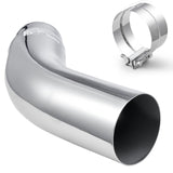 Elbow Exhaust Tip, 127mm Inlet, 152.4mm Outlet, 584mm Overall Length, Chrome Turn Down Exhaust Tip V952-PQWGZWGRK5INWJ6MB001V0