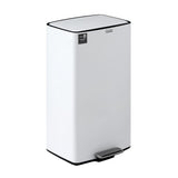 Cefito Pedal Bins Rubbish Bin Waste Recycle Dustbins Kitchen Trash Can 40L White RB-40L-C-WH