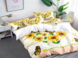 Airy Loft butterfly floral 3Piece Comforter Bundle Relaxed V745-MAB010977AJ3
